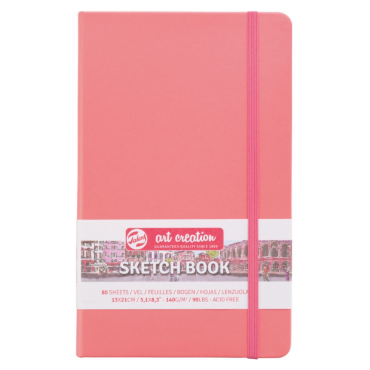 ART CREATION - Libreta Art Creation Rojo Coral 13x21cm 140gr 80hjas.