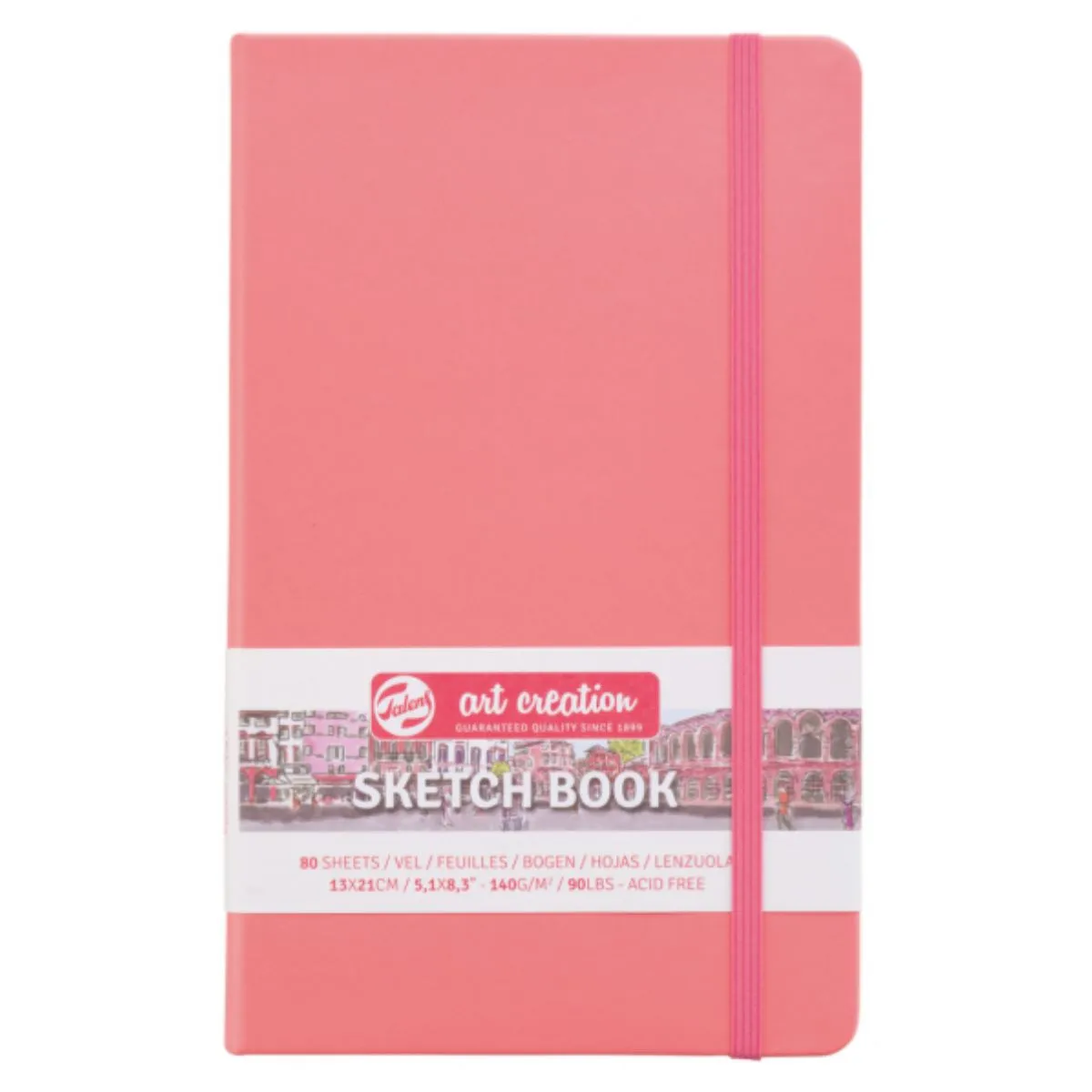 ART CREATION - Libreta Art Creation Rojo Coral 13x21cm 140gr 80hjas.