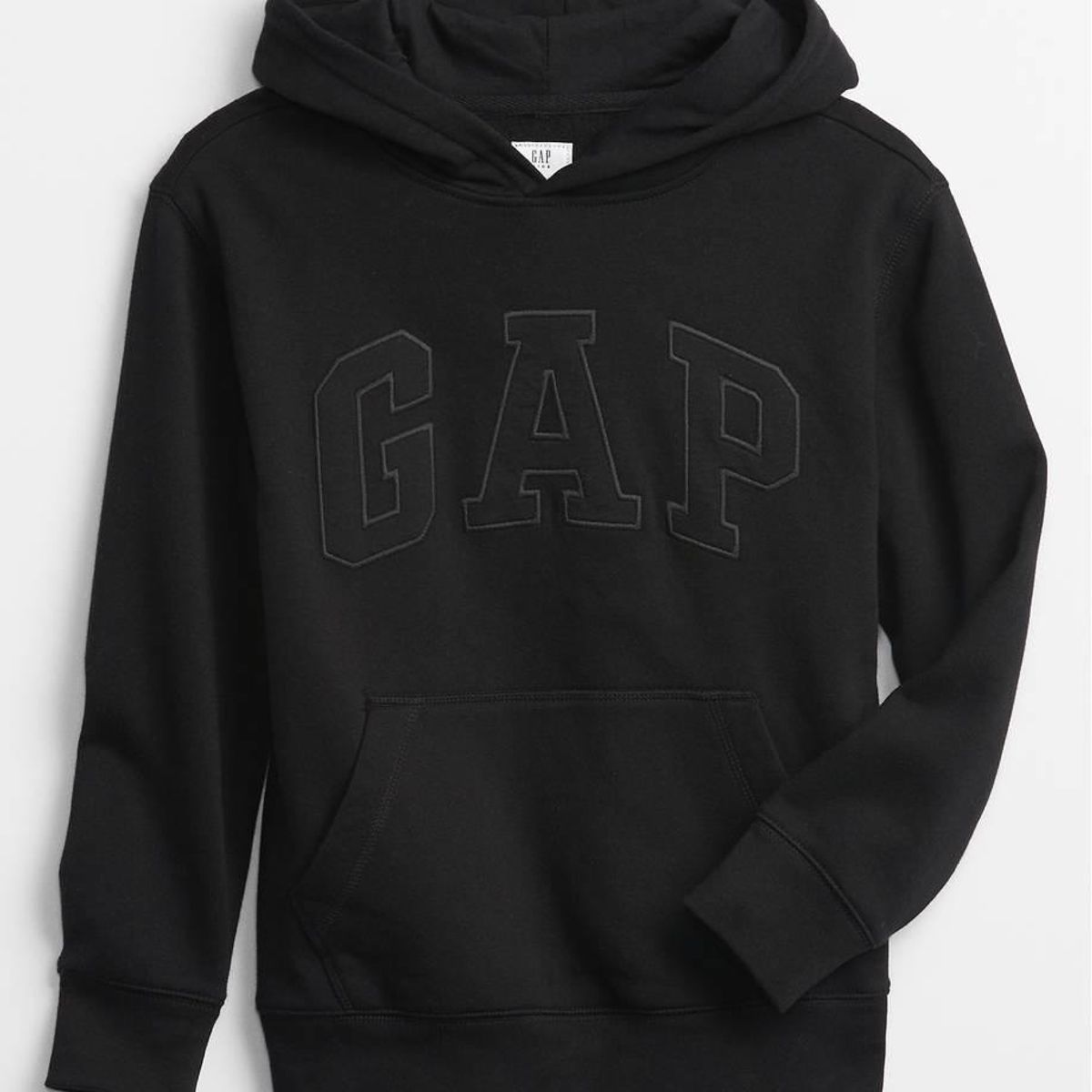 GAP - Poleron Liso Con Gorro Logo Niño Negro Gap