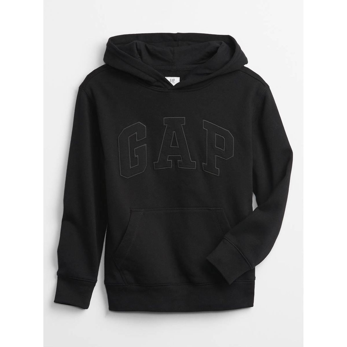 GAP - Poleron Liso Con Gorro Logo Niño Negro Gap