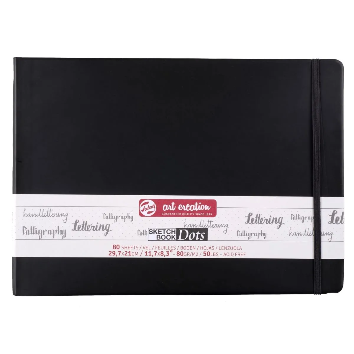 ART CREATION - Libreta Art Creation Negra 21x29,7cm 80gr 80hjas.Con Puntos