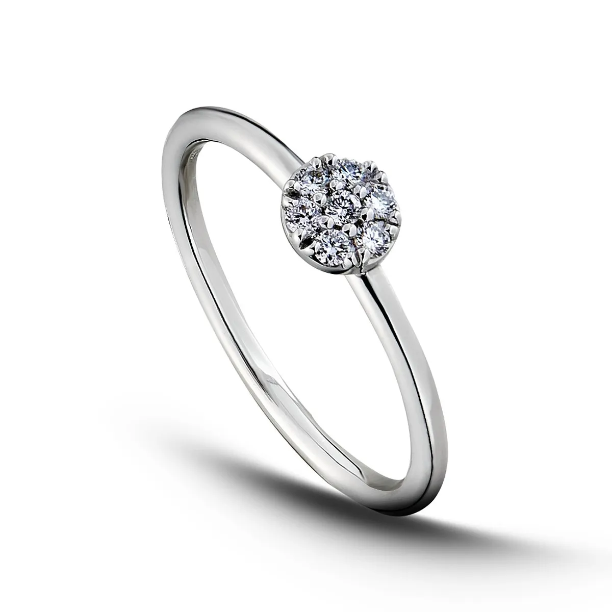 MIA JOYAS - Anillo Compromiso Solitario Illusion Oro 18K con Diamantes