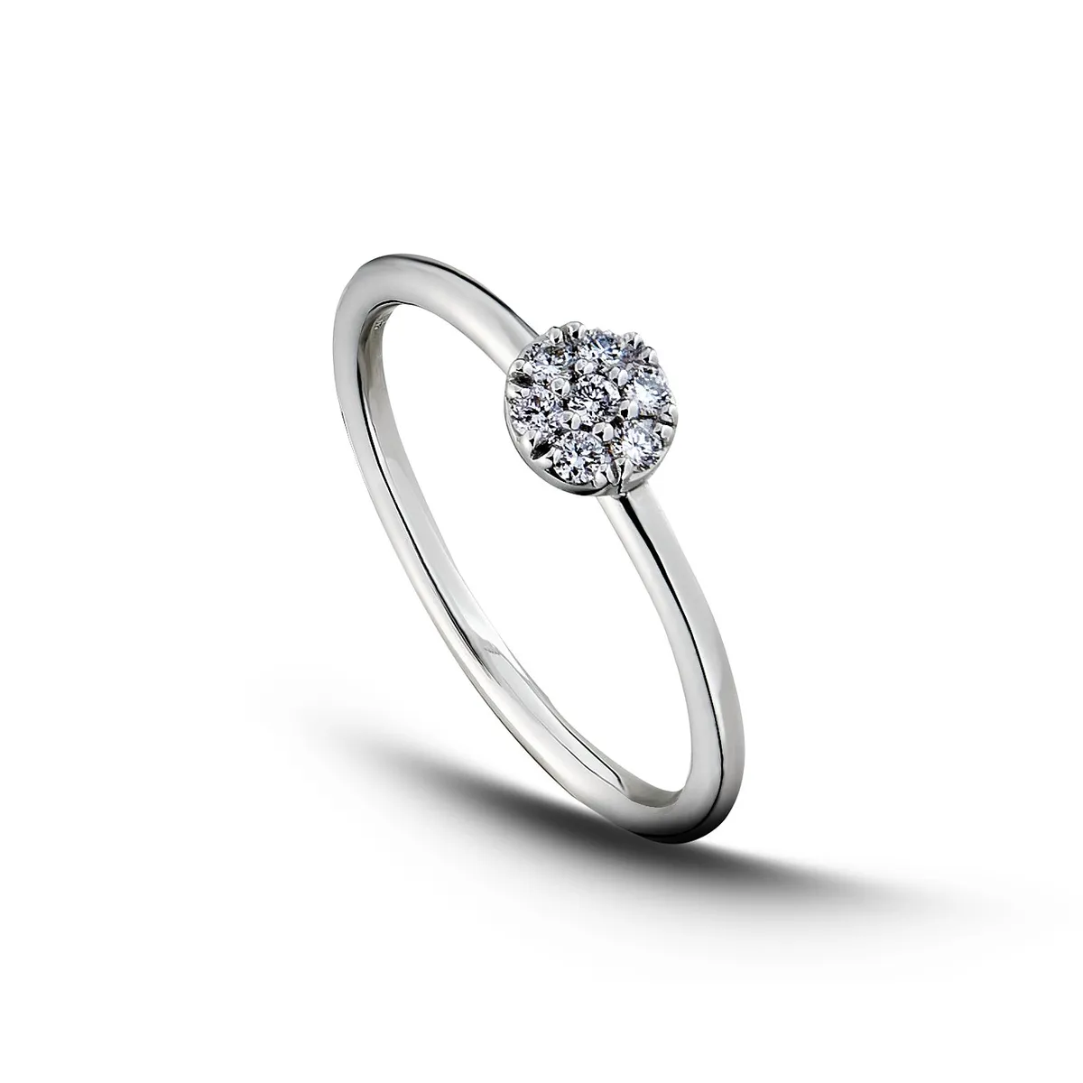 MIA JOYAS - Anillo Compromiso Solitario Illusion Oro 18K con Diamantes