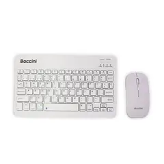 GENERICO - Teclado con Bluetooh y mouse recagable blanco 50h