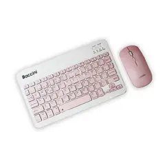 GENERICO - Teclado Bluetooh con mouse recagable Rosado 50h