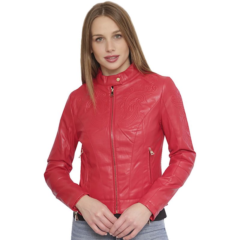 TODOPIEL - Chaqueta de Ecocuero Mujer Rojo Todopiel