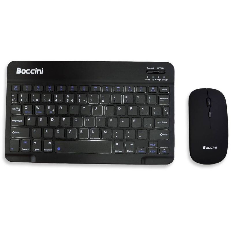 GENERICO - Teclado Bluetooh con mouse recagable Negro 50h