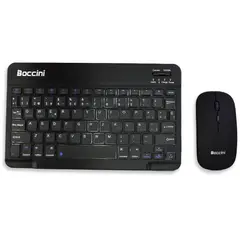 GENERICO - Teclado Bluetooh con mouse recagable Negro 50h