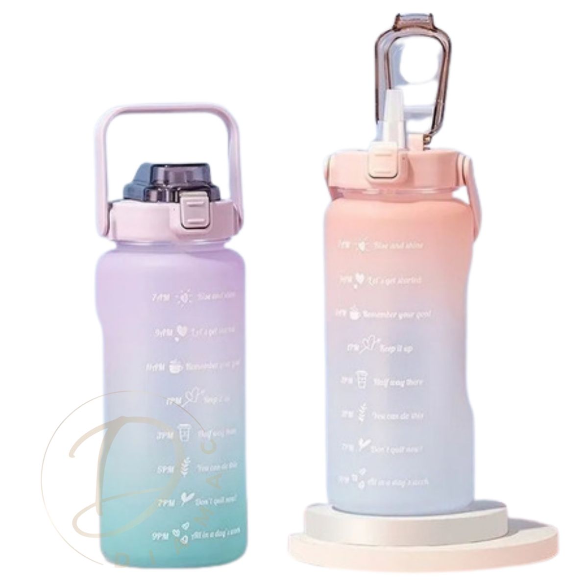 GENERICO - Botella De Agua Motivacional 2000ml Botella 2 Litros