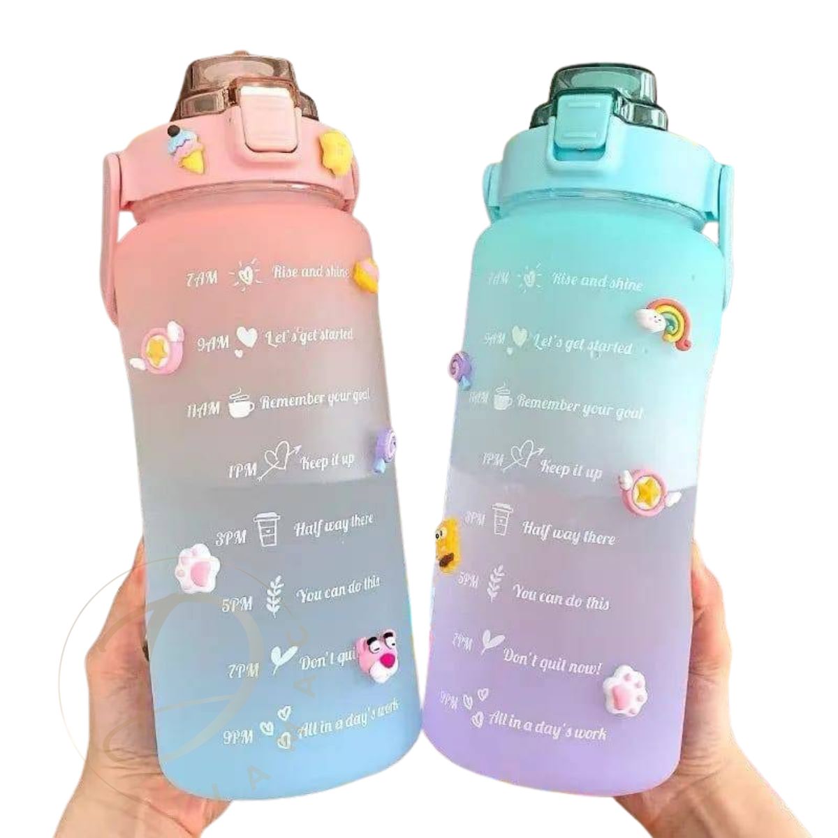 GENERICO - Botella De Agua Motivacional 2000ml Botella 2 Litros