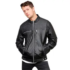 TODOPIEL - Chaqueta de Ecocuero Hombre Negro