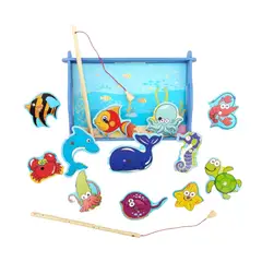 GENERICO - Juego de Pesca Milagrosa Didáctico de madera
