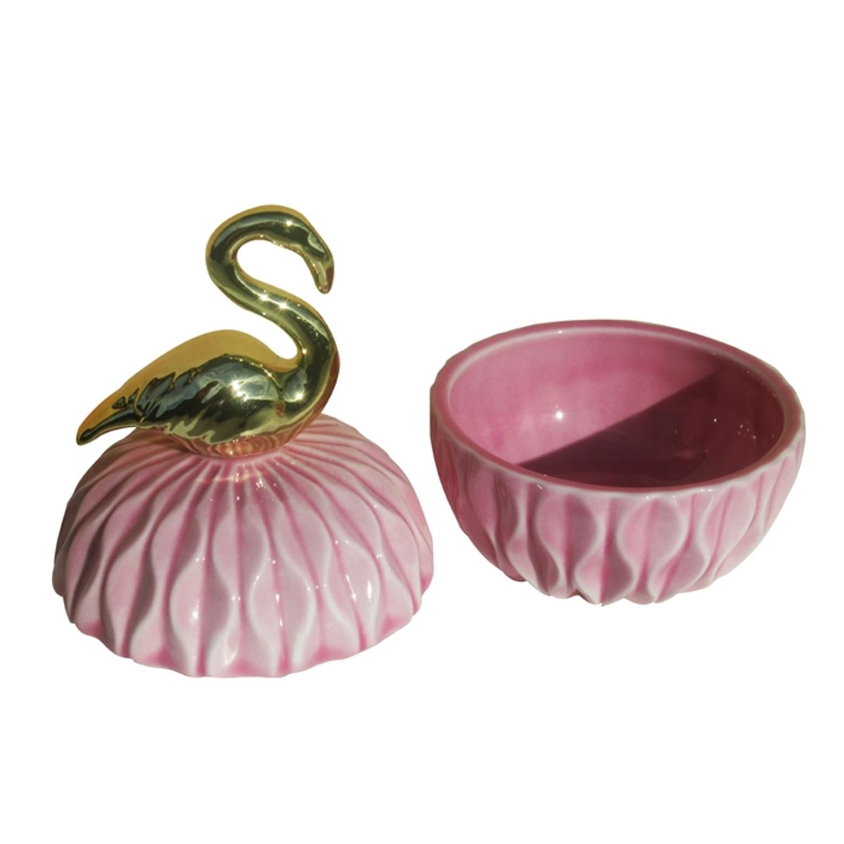 GENERICO - JOYERO PORTA ANILLO ROSA CISNE