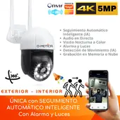 D MOTICA - Cámara Seguridad Wifi Inteligente 5MP 4K Motorizada Exterior