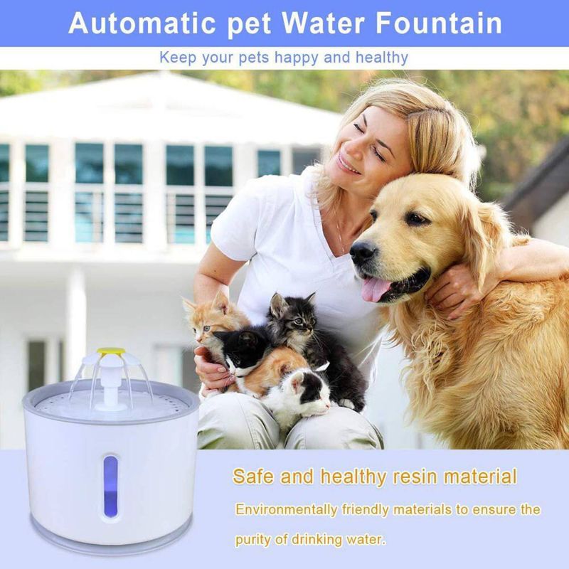PET BED - Fuente de Agua USB para Mascotas - 2,4 L Bebedero Mascotas