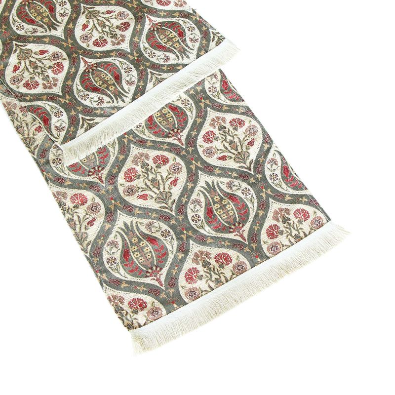 TURKUAZ - Camino de mesa 1 m Tulipanes Beige