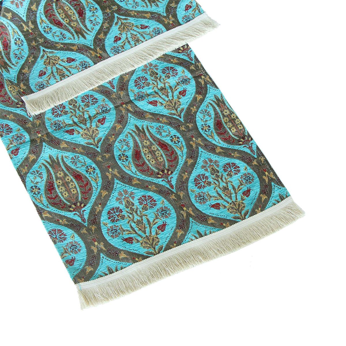 TURKUAZ - Camino de mesa 1,40 m Tulipanes Turquesa