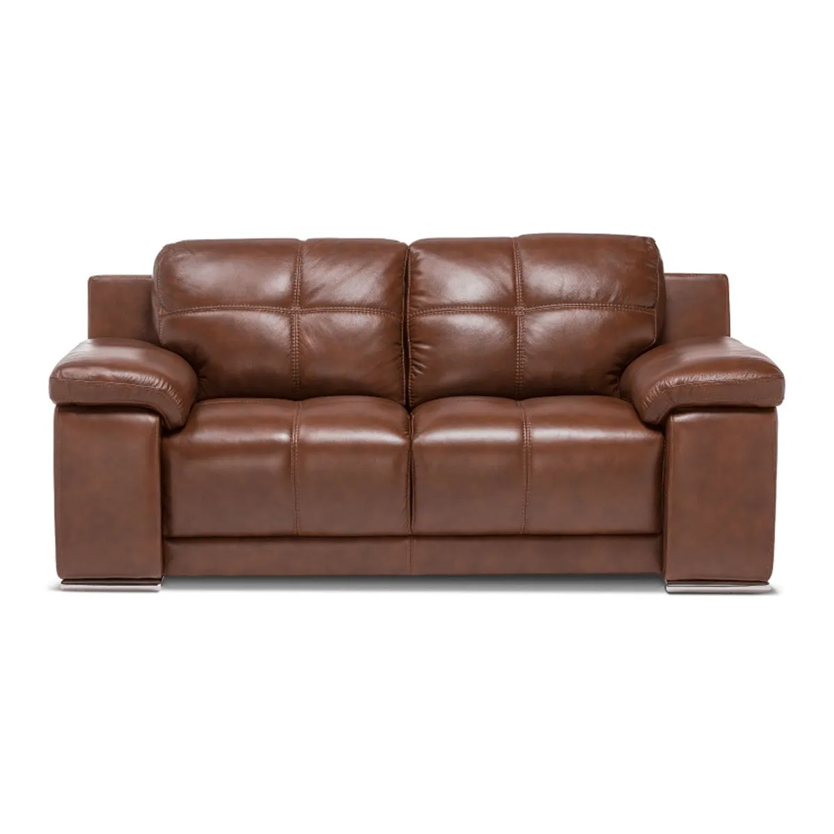 ROSEN - Sofá Rosen 5037 2 Cuerpos Cuero Caramelo