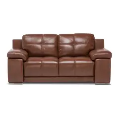 ROSEN - Sofá 5037 2 Cuerpos Cuero Caramelo