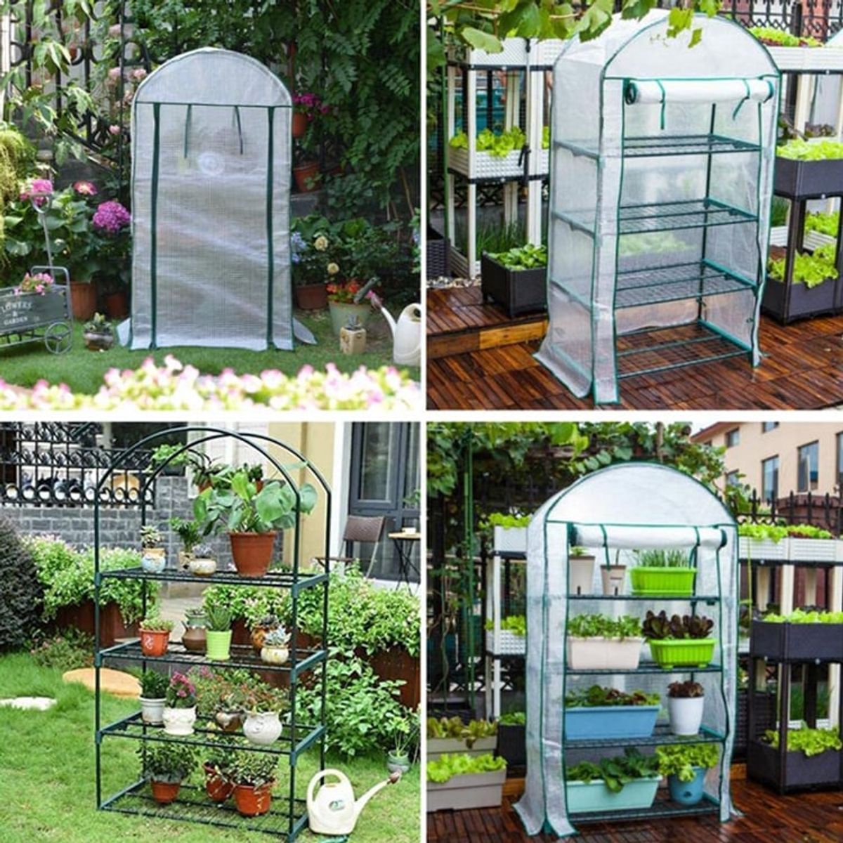 MIABU - Invernadero vertical 4 bandejas 158 cms