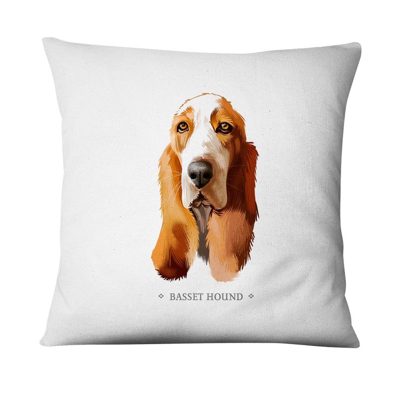 ANDES1 - Funda De Cojín De Basset Hound