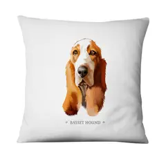 ANDES1 - Funda De Cojín De Basset Hound