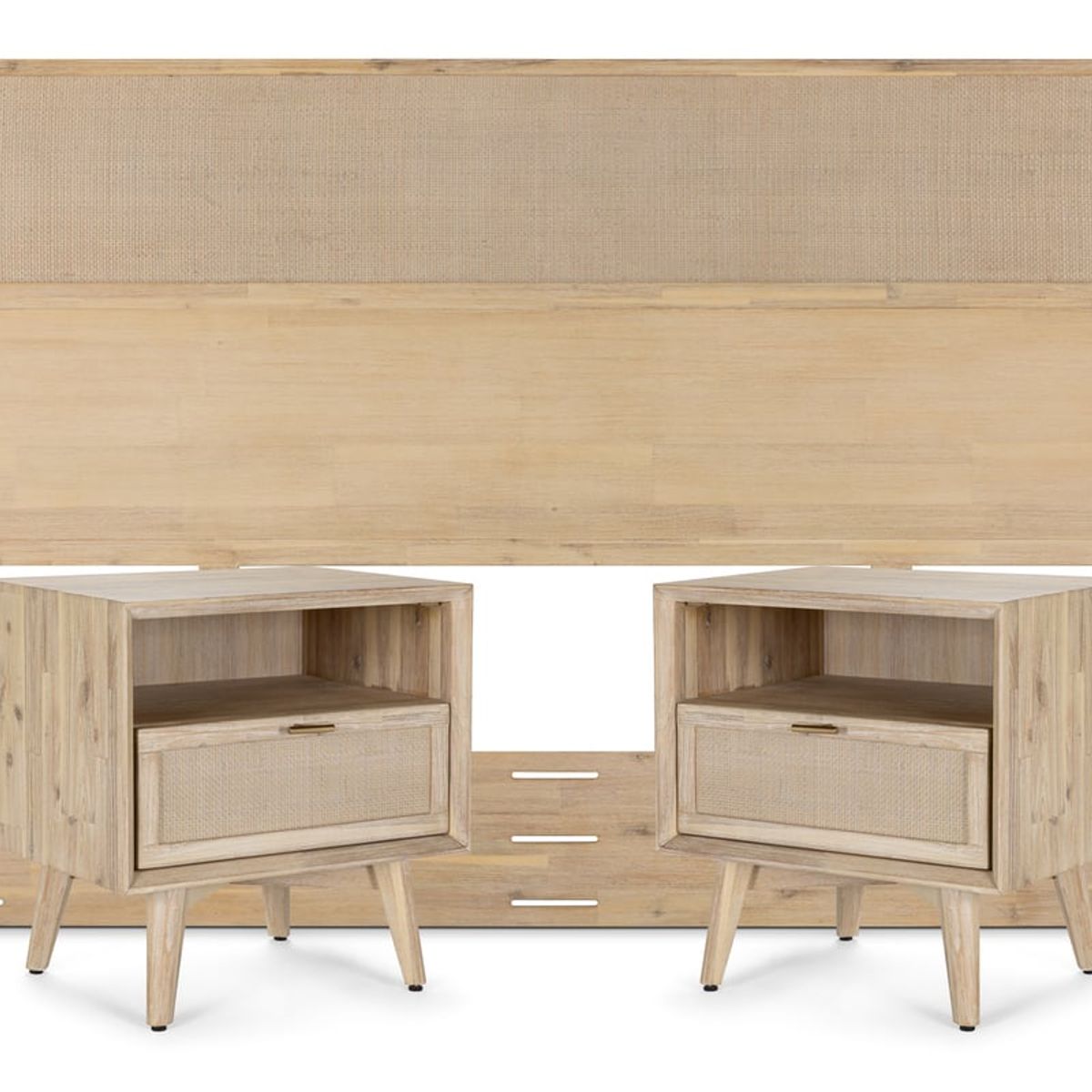 ROSEN - Set Respaldo 2 Plazas + Veladores Rosen Halsey