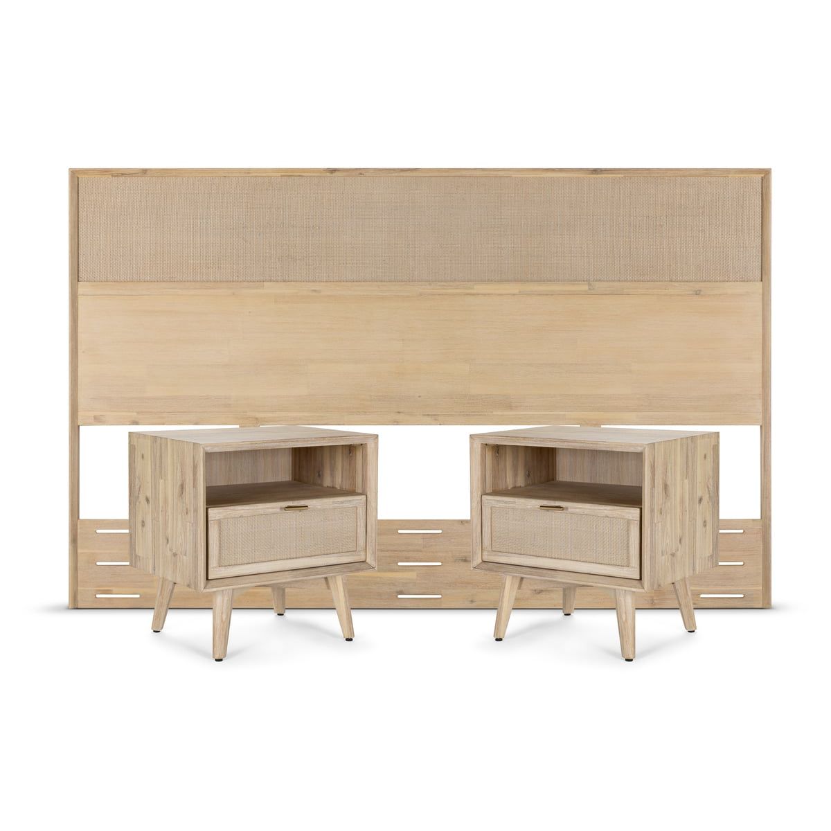 ROSEN - Set Respaldo 2 Plazas + Veladores Rosen Halsey