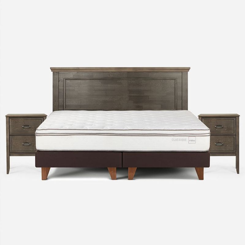 ROSEN - Cama Europea Rosen Classique+ 2 Plazas + Muebles Anna