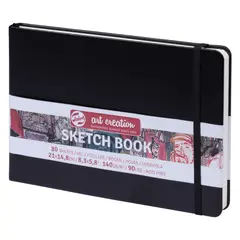 ART CREATION - Libreta Negra 21x14,8cm 140gr 80hjas.