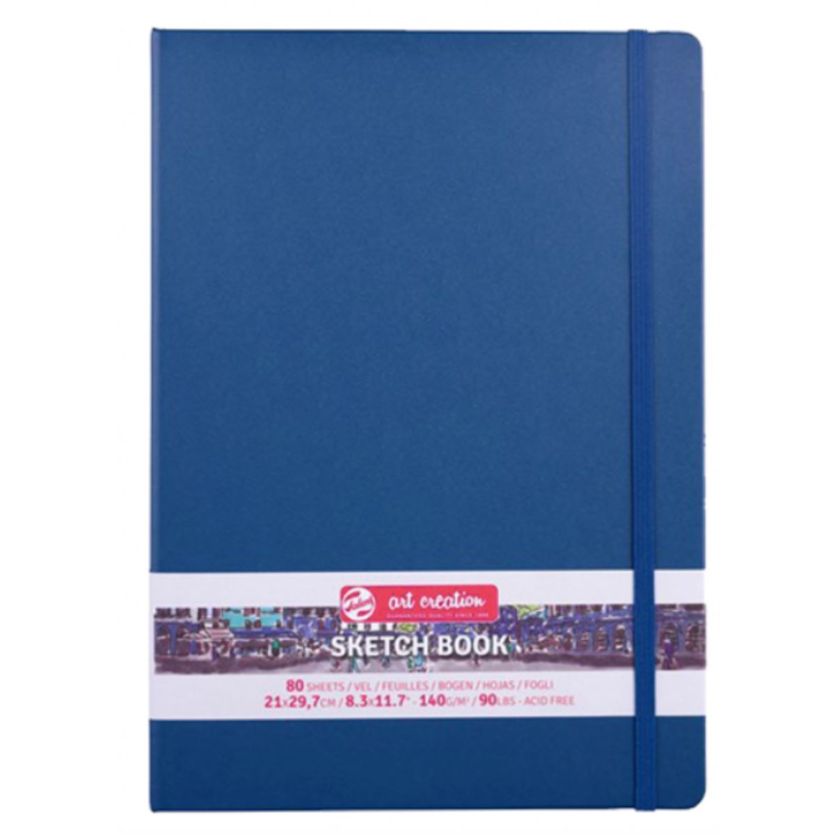 ART CREATION - Libreta Art Creation Azul Marino 21x30cm 140gr 80hjas.