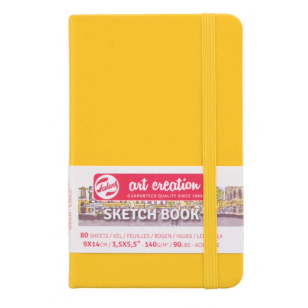 ART CREATION - Libreta Art Creation Amarillo Dorado 9x14cm 140gr 80hjas.
