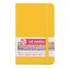 ART CREATION - Libreta Amarillo Dorado 9x14cm 140gr 80hjas.