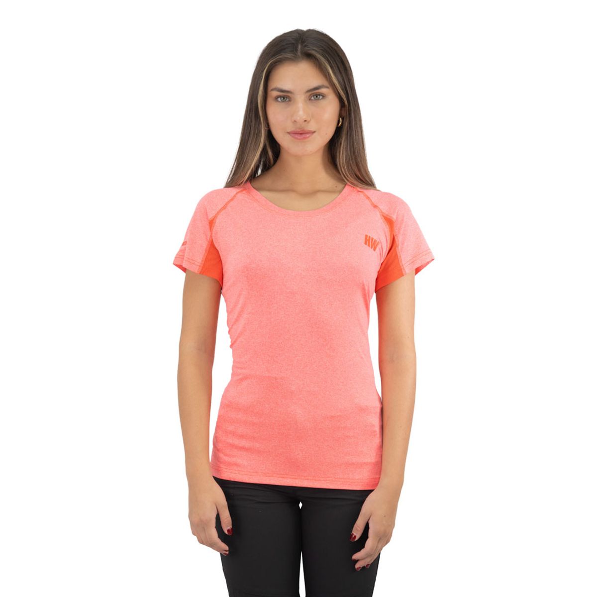 HARDWORK - Polera Dry Fit HW SPX Manga Corta Mujer Coral