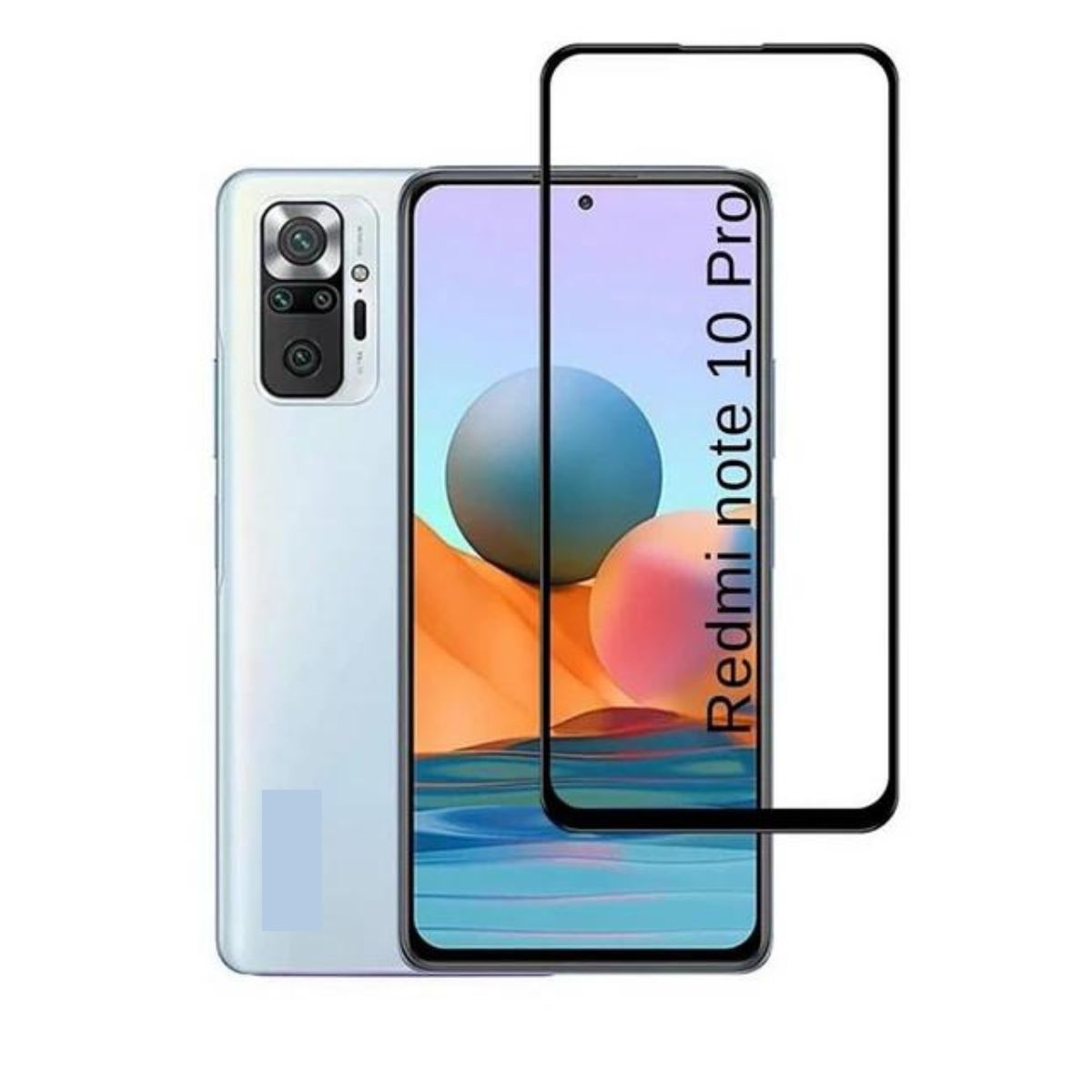 GENERICO - Lamina Mica Vidrio Templado Completa Para Xiaomi Redmi Note 10 Pro