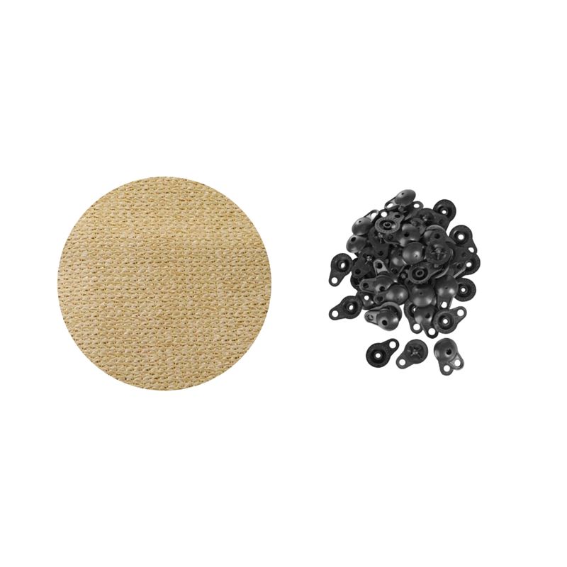 GENERICO - Malla Raschel Rollo 10mt Beige 90% 4.20mt IMP