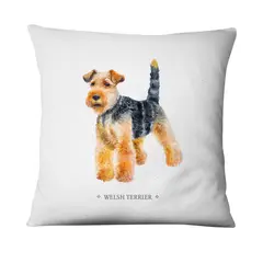 ANDES1 - Funda De Cojín De Welsh Terrier