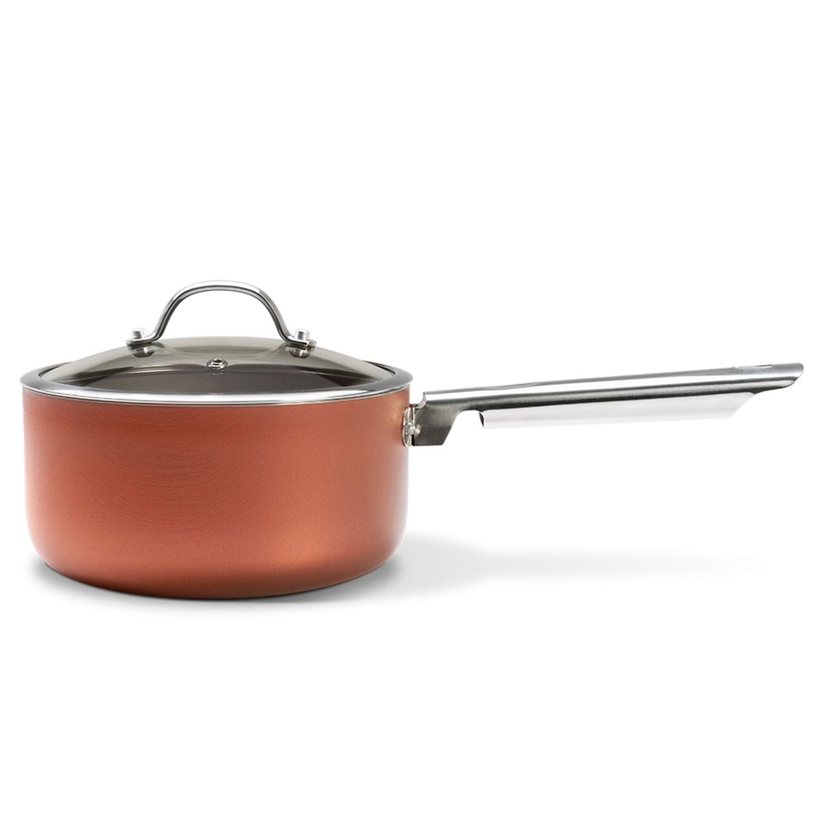 BRINOX - OLLA C/TAPA Ø20CM 2,70L COLOR COBRE  - EN ALUMINIO -  LINEA CURRY