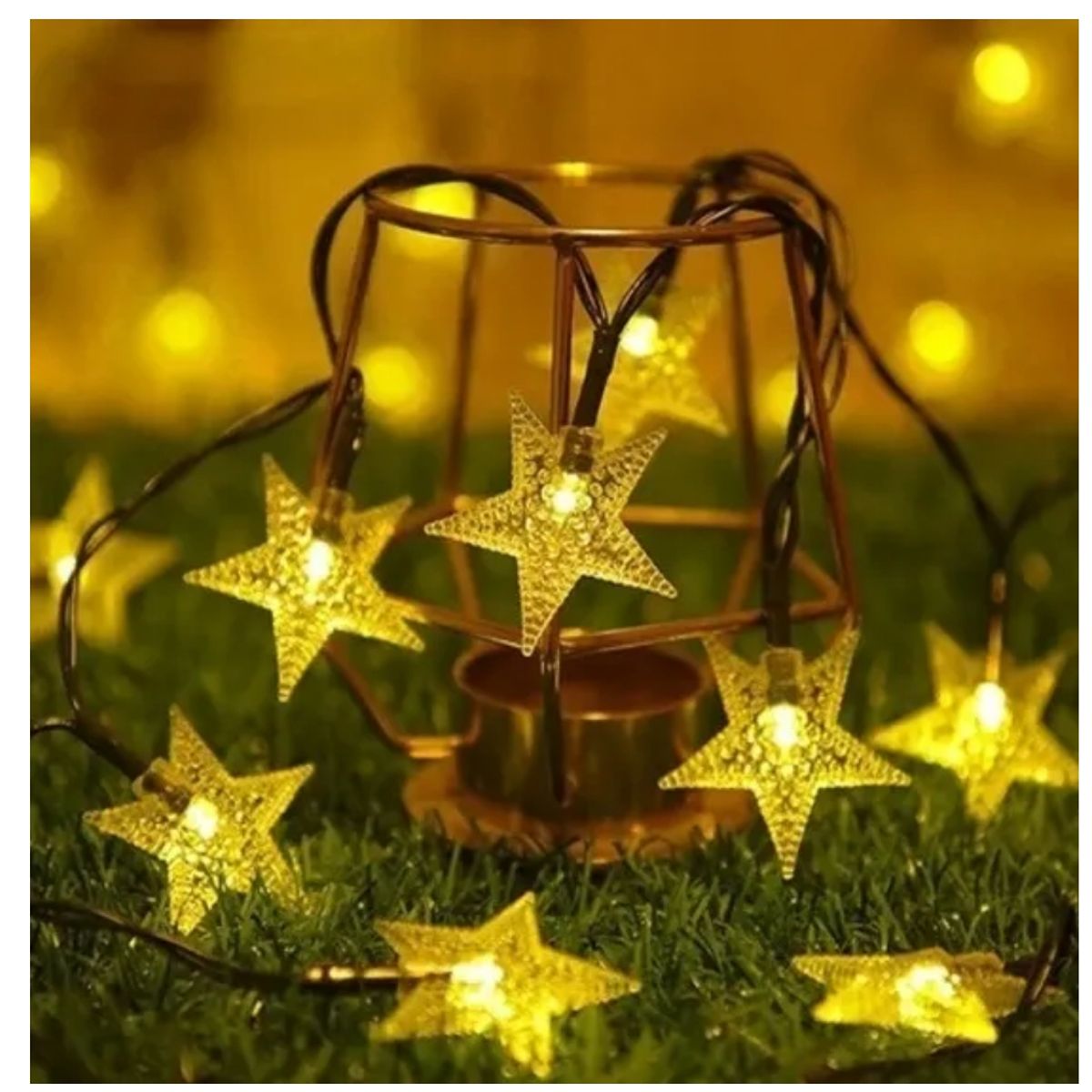 GENERICO - Luces Guirnalda Led Estrella Cristal Led Panel Solar