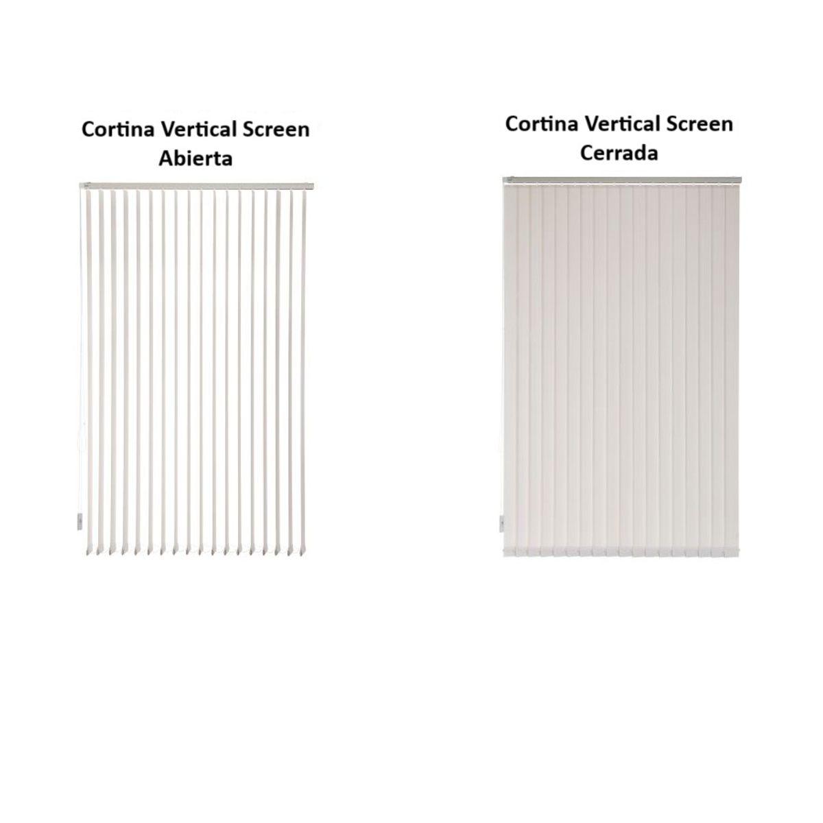 BERTEX - Cortina Vertical Screen 140cm ancho x 230cm alt Persiana Blanca BERTEX