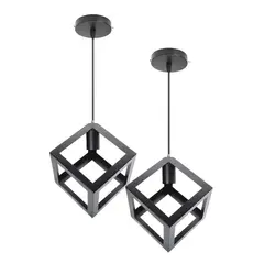 GENERICO - Pack X2 Lamparas Colgantes Modernas Lampara Colgante Comedor Vintage