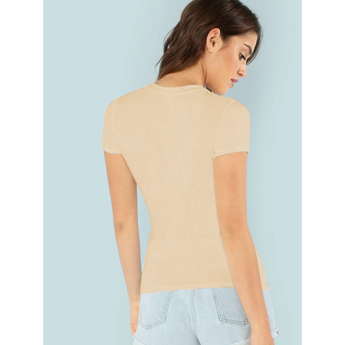 GENERICO - Polera Mujer Algodón Elasticada Primavera  Verano