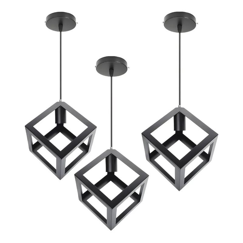 GENERICO - Pack X3 Lamparas Colgantes Modernas Lampara Colgante Comedor Vintage