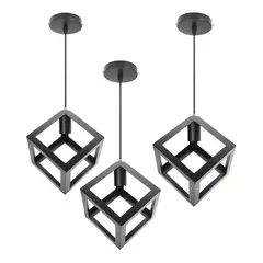 GENERICO - Pack X3 Lamparas Colgantes Modernas Lampara Colgante Comedor Vintage