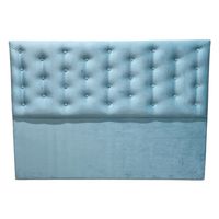 Respaldo King Turquesa Felpa a piso Muebles Rimar 182x130x8