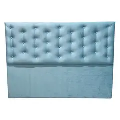 GENERICO - Respaldo King Turquesa Felpa a piso Muebles Rimar 182x130x8