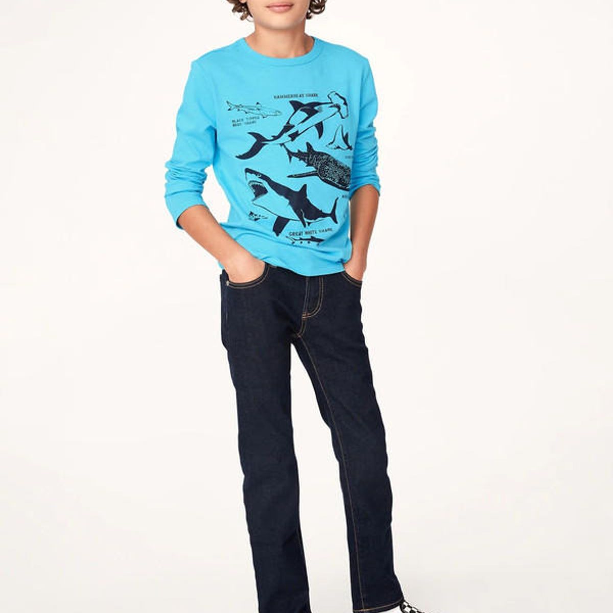 GAP - Jeans Straight Azul Oscuro GAP