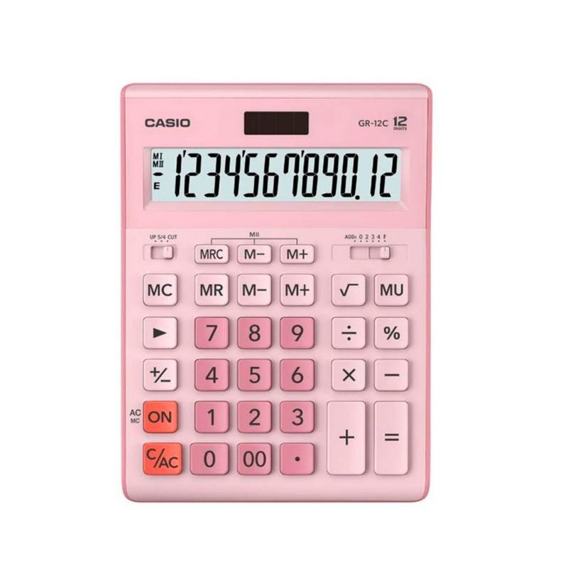 CASIO - Calculadora de Mesa Rosada