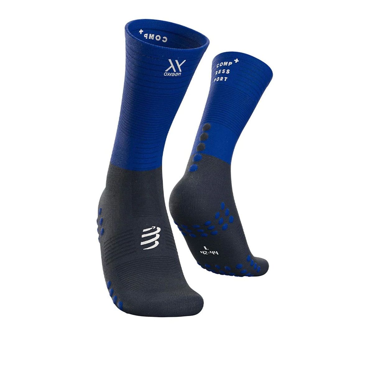 COMPRESSPORT - Calcetín Mid Compression Azul Compressport