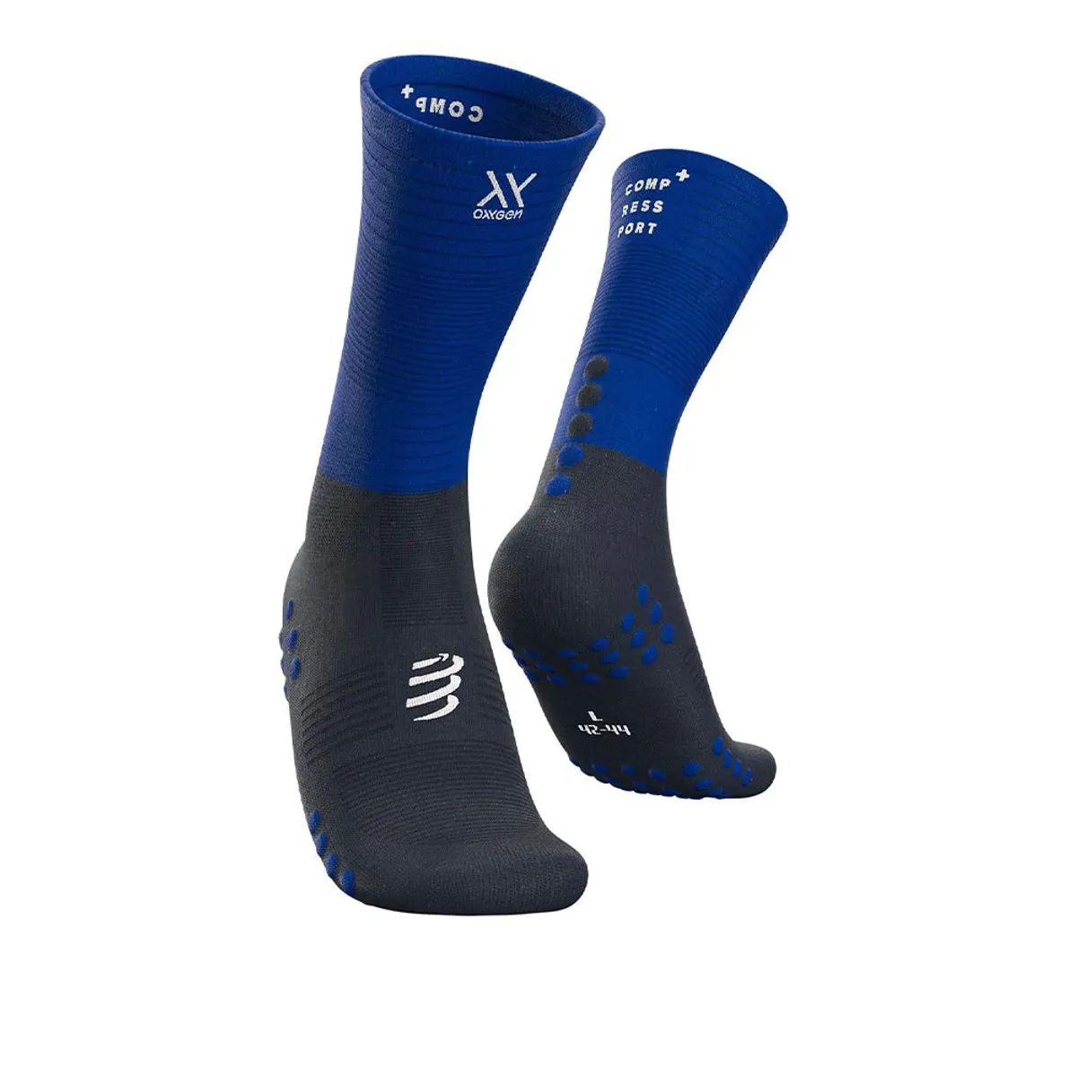 COMPRESSPORT - Calcetín Mid Compression Azul Compressport
